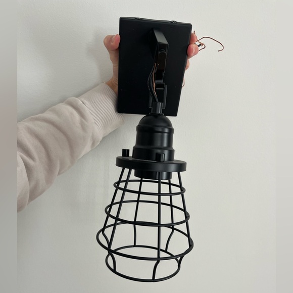 NWTO Farmhouse Pottery Barn Sconce (9") in Black - Picture 2 of 7